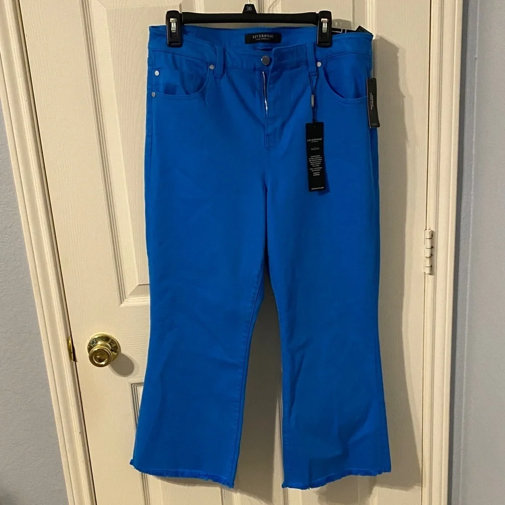 Liverpool Hannah Diva Blue Crop Flare Jeans